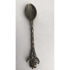 VINTAGE PHILIPPINES SOUVENIR SPOON  SILVER  3D Spoon Boat